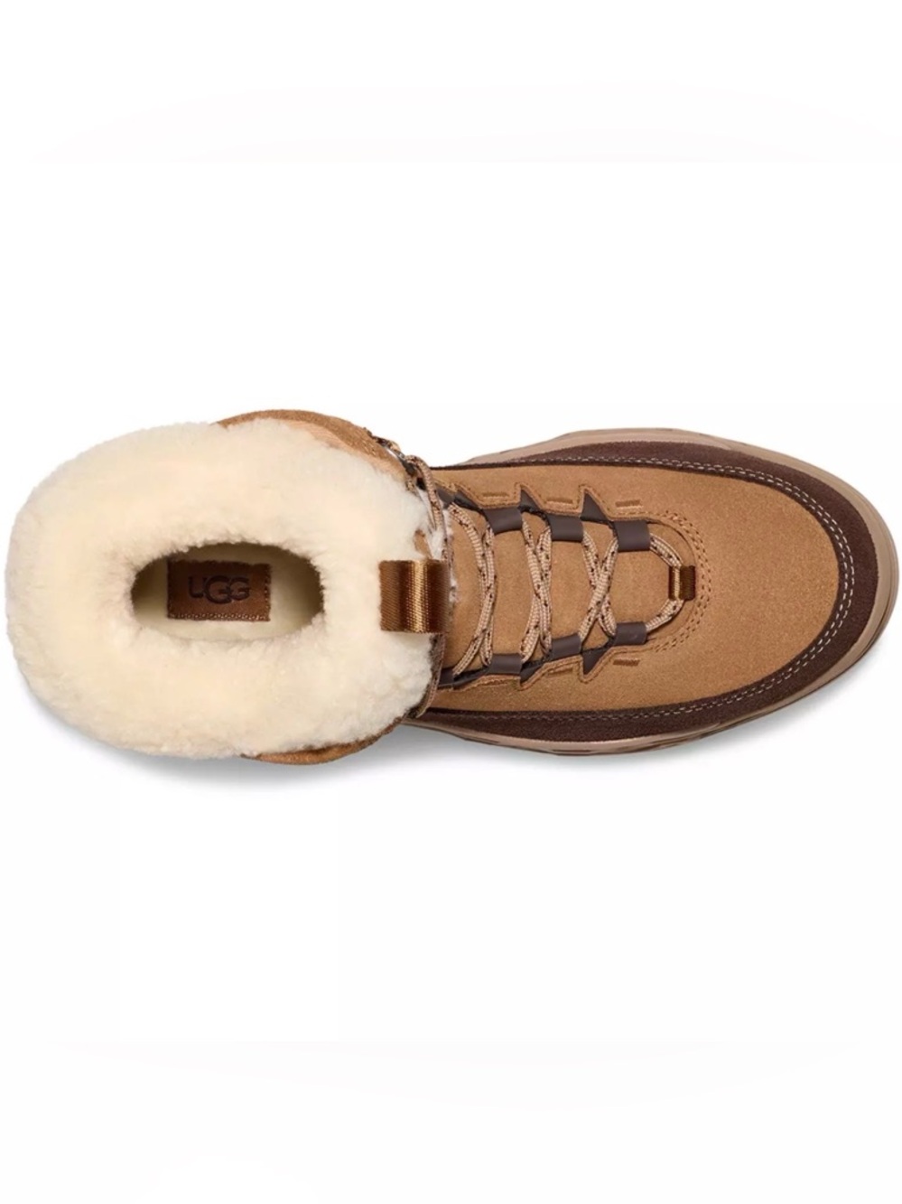 NEW UGG Terretrail Cozy Lace Waterproof Boots in Chestnut - Picture 5 of 10